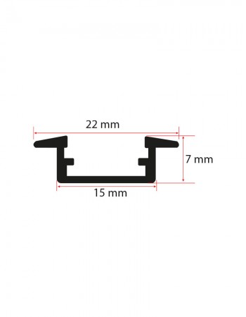 7x22 mm Alüminyum Kanatlı Led Profili