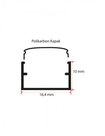 10x18 mm Kanal Led Profili