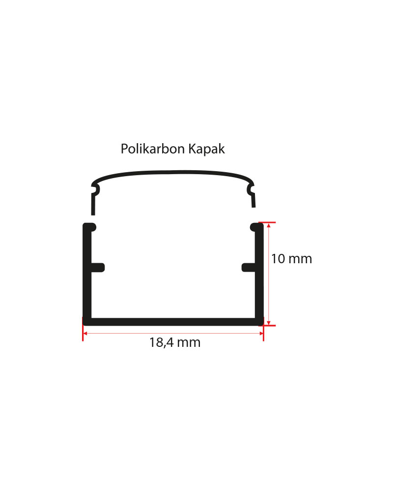 10x18 mm Kanal Led Profili