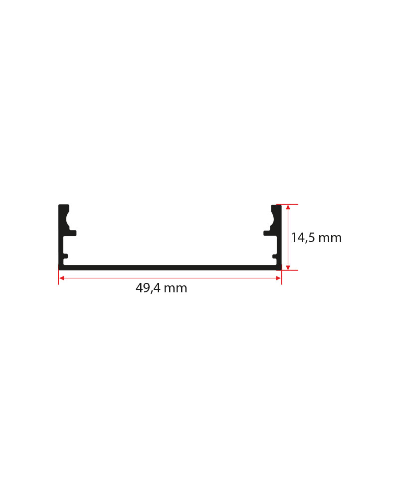 50x14 mm Kanal Led Profili