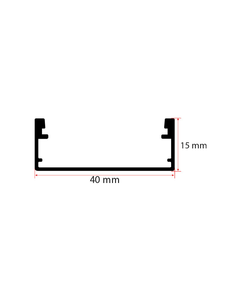 40x14 mm Kanal Led Profili