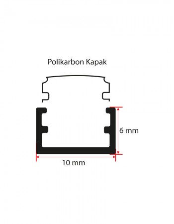 6x10 mm Kanal Led Profili