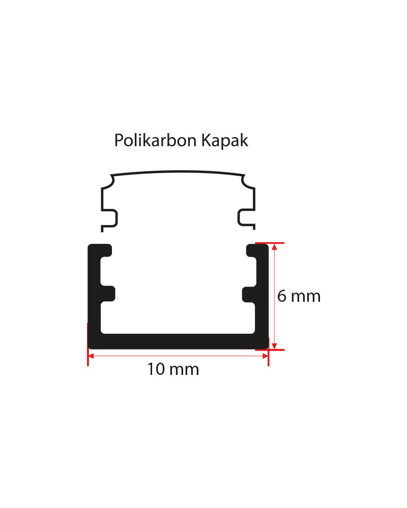 6x10 mm Kanal Led Profili