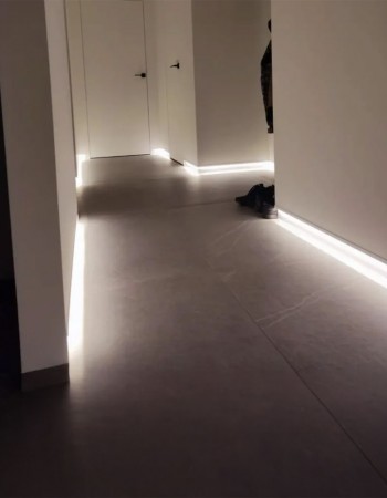 Alüminyum Ledli Süpürgelik Profili - Altı Oval