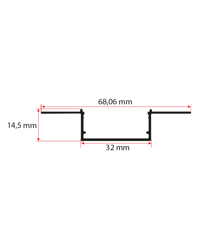 3.2 Cm Trimless Alçıpan Led Profili