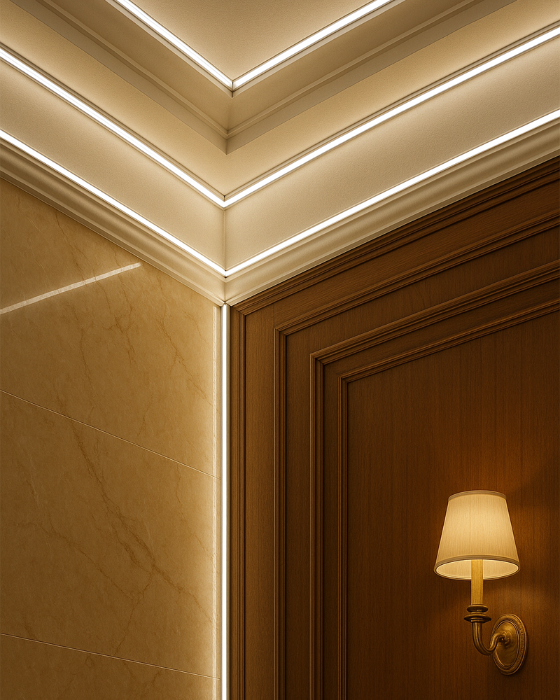 Trimless Alçıpan İç Köşe Led Profili